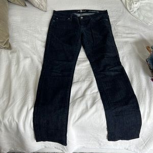 7 for all mankind straight leg jeans with crystals